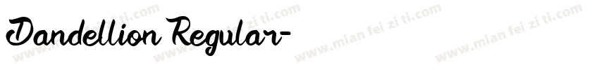 Dandellion Regular字体转换